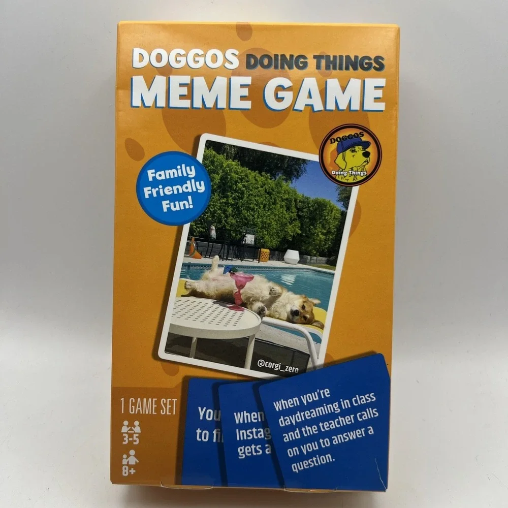 Doggos Doing Things - Meme Game - 3-5 Players - family friendly fun - NEW